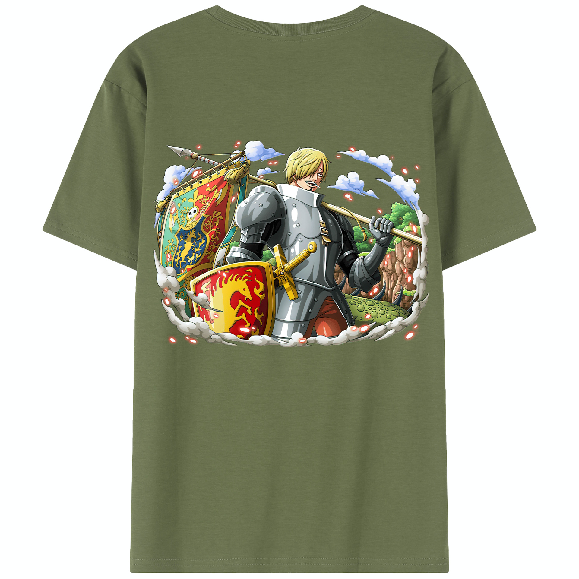 ワンピース サンジ ONE PIECE Sanji 綿100％半袖Tシャツ（背面プリント）
